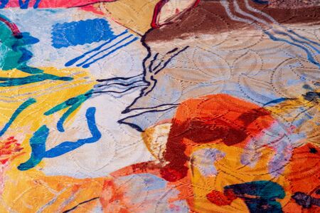 texture, background, pattern, wallpaper, postcard, poster, silk fabric with a painted artist's...