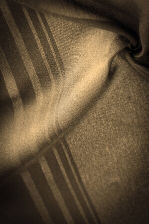 Background texture, decorative ornament, sepia silk fabric with strips of trim to make your design neat or the right size or shape by inserting the right detailsの写真素材
