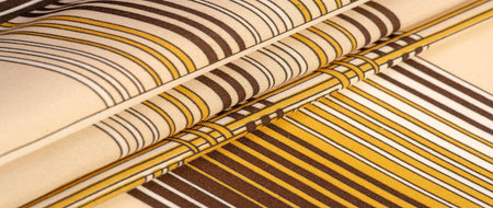 Texture, background, pattern, silk fabric of brown color, geometric lines, pattern from tribal...