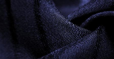 Texture, background, pattern, simple blue fabric with lines. The lines formed by the extraction of...