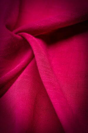 The texture pattern of the background, decor ornament, silk dense fabric of red cent, you can make (something) look more attractive by adding decorative elements.の写真素材
