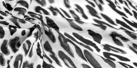 texture, background, pattern, silk fabric, black and white shade, leopard print, animal skin,の写真素材