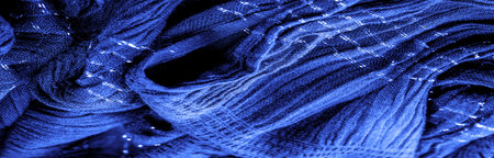 The texture of the background picture, the ornament of the decor, sapphire blue corrugated fabric,...