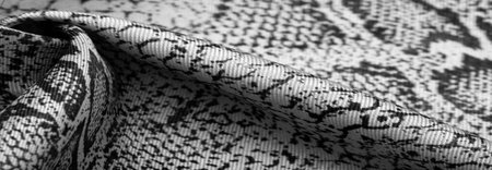 Texture, background, pattern, fabric with a pattern of gray snake skin, African fabric, design photo...