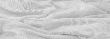 Texture, background, pattern, white silk corrugated crushed fabric for your projects