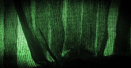 Texture, background, pattern, Crepe deep green, is a fabric of silk, wool or synthetic fibers with a distinctly clear, crimped appearance. Crepe is also historically called crÃªpe or crispの写真素材