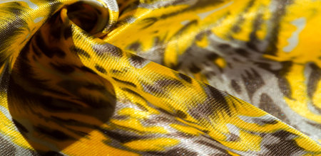 texture, pattern, background. leopard silk fabric. Screen printing on silk duck; This is a template...