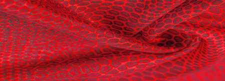 red silk fabric, animal skin. All projects are new and designed in our studio by designers who have...