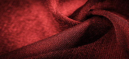 Background texture, decorative ornament, silk red fabric with stripes of trim to make your design...
