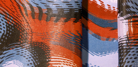 The texture of the silk fabric background is an abstract illustration, this skeletal print is...