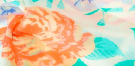 texture pattern cotton fabric. Flowers roses on a white background. It is very versatile and ideal for processing designs, projects, wallpapers, accent your projects with this fabric will be the bestの写真素材