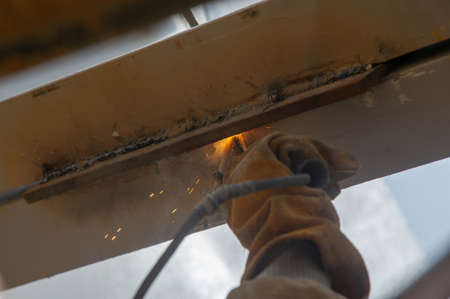 Construction of a bridge on a local road, nameless rivulet, 10.08,2019 Tatarstan Russiaのeditorial素材