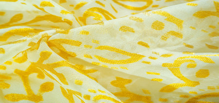 Silk fabric, golden pastels of delicate exquisite colors on a white background, Printed golden...