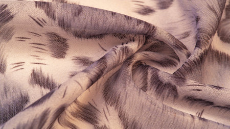 silk fabric in African style brown. For designer, texture pattern, background collection.
