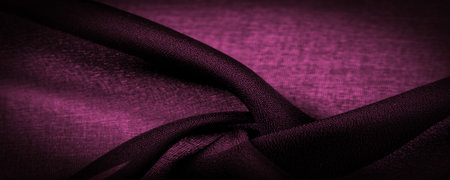 Transparent dark red chiffon, silk, red venetian abstract background. Green fabric close up. - it is...
