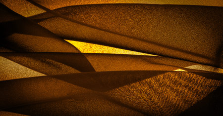 Dark sepia brown-yellow chiffon silk is a soft transparent fabric with a slight roughness (matte, crepe) due to the use of twisted yarn. Background textureの写真素材