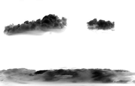 Designer Photography. Sky and clouds isolated on black background, close upの写真素材