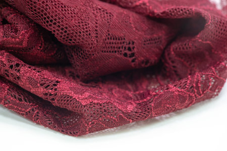 red lace. Elastic fashionable textile jacquard lace. Decorative item for sexy lingerie. elastic...