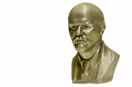 Swap meet. Bust of Vladimir Ilyich Lenin. the leader of the world proletariat, bronze castingの写真素材