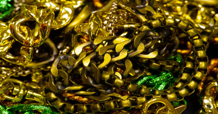 treasure, jewel a quantity of precious metals, gems, or other valuable objects.の写真素材