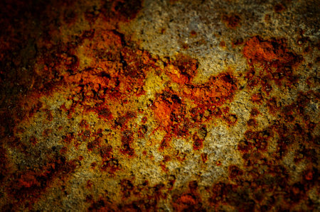 Rusty metal. Texture. background. template. Old, striped, painted and weathered metal background....