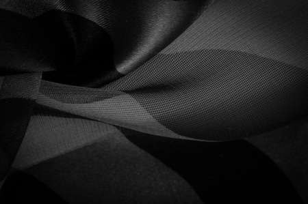 Texture. Template. template. silk fabric in abstract shades of black and white. silk texture, luxurious satin for abstraction, design and wallpaper,の写真素材