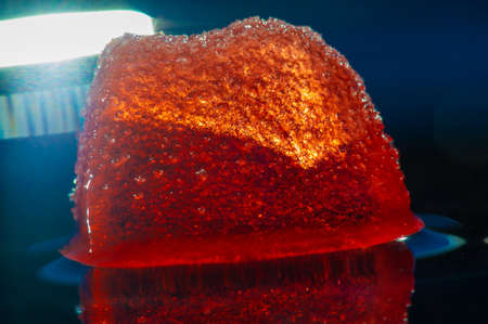 product photography. marmalade, canning, distributing. Marmalade is a canned fruit made from citrus juice and peel, boiled with sugar and water.の写真素材