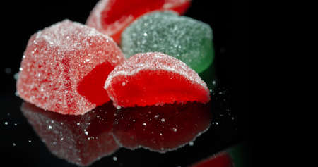 product photography. marmalade, canning, distributing. Marmalade is a canned fruit made from citrus juice and peel, boiled with sugar and water.の写真素材