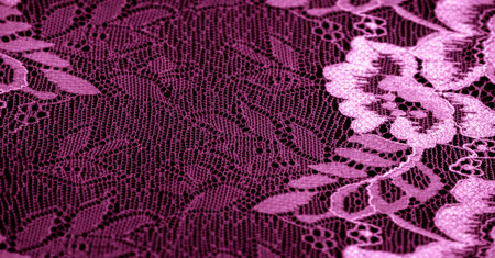 Pink lace. Unique design Handmade black and white stretch lace. Accessories. Elegant, calm, naive...