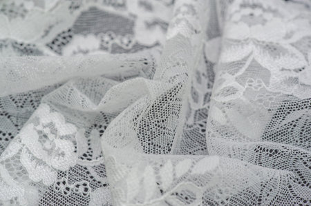 White lace. Unique design Handmade black and white stretch lace. Accessories. Elegant, calm, naive...