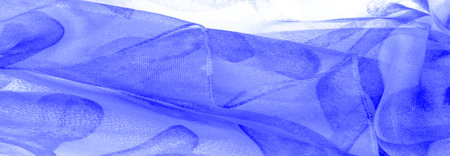 Texture, Pattern. Smooth elegant blue fabric texture with abstract blue print. luxury as abstract background. Luxury Christmas background. Fabric, delicate.の写真素材