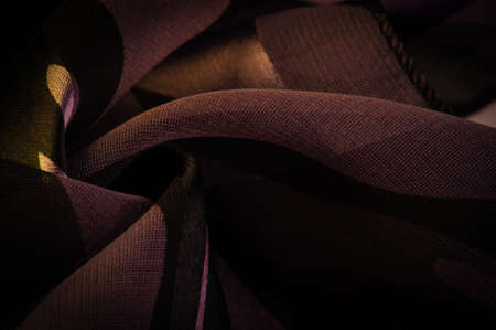 Texture. Pattern.pattern. silk fabric in abstract shades of brown and blue. silk texture, luxurious satin for abstraction, design and wallpaper, soft and blur style, smooth, black and white tones.の写真素材