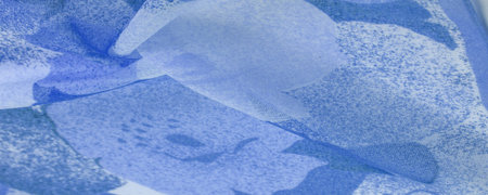Texture. background. template. Abstract blue silk chiffon fabric. Artistic layout in denim silk...