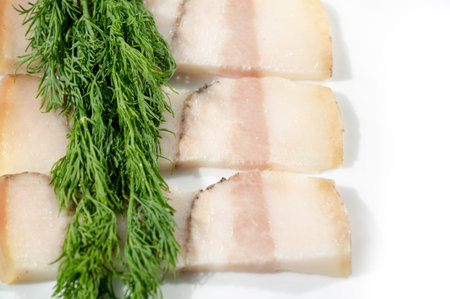 Grocery photography. Salo (a traditional, predominantly Slavic food consisting of dried lumps of fat...