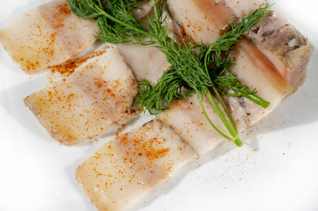 Grocery photography. Salo (a traditional, predominantly Slavic food consisting of dried lumps of fat...