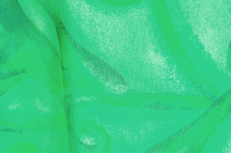 Texture, Pattern. Smooth elegant green fabric texture with abstract green print. luxury as abstract...