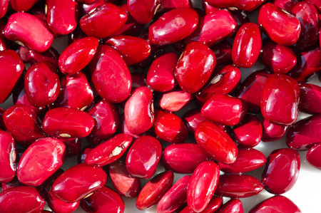 Grocery photography. red beans isolated on white background. it is a variety of common beans...