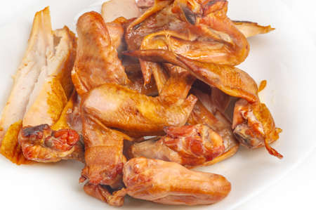 Smoked chicken wings. Ready to eat. A staple of an American pub.の写真素材