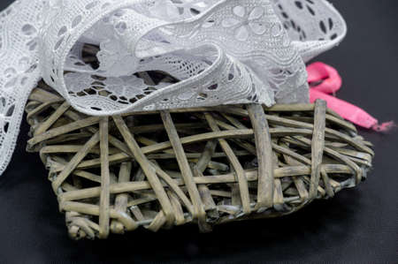 White lace ribbon. perfect for your projects, bow making, pillows, vintage sewing, craft projects, invitation cards, paper craft, gift basket decoration, bridal garters,の写真素材