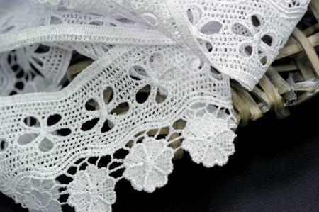 White lace ribbon. perfect for your projects, bow making, pillows, vintage sewing, craft projects,...