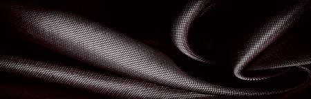 texture, background, pattern, pattern, chocolate, silk fabric, tight weaving, photo studio. Black, darkgray, gray color of the fabric, The play of light and shadow make this photo uniqueの写真素材