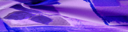blue-lilac fabric with an abstract pattern, a print of branches with flora leaves. Background...