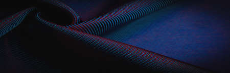 blue fabric, silk fabric, dense weaving, photo studio. Sapphire, royal blue, the play of light and shadow make this photo unique. texture, background, pattern, pattern,の写真素材