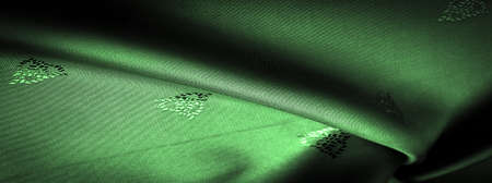 silk fabric, silk fabric, deep emerald, malachite, jade, fine pattern, pattern, which is a combination of lines, colors, shadows. texture background, patternの写真素材