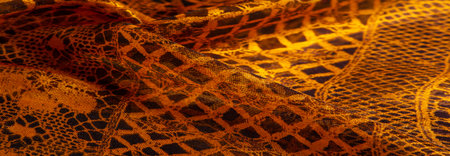 brown lace fabric, combination of amber with black fabric. amber, texture, background, pattern.