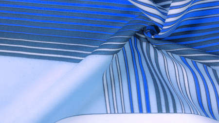 Silk fabric, geometric intersecting lines, blue and white pattern of straight lines in different shades, geometric pattern, set for your projects, Textureの写真素材