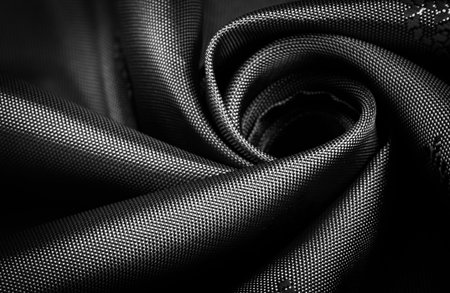 silk fabric, Dark black small pattern, a pattern that is a combination of lines, colors, shadows....
