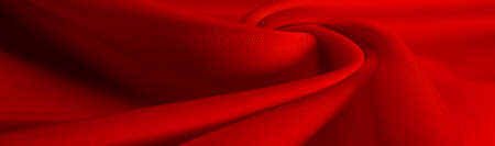 red silk fabric, beautiful smooth elegant, wavy, ruby satin silk luxury fabric, abstract design. background texture, patternの写真素材