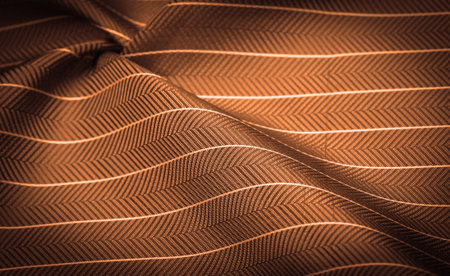 dark brown silk fabric with a thin white stripe, textured pattern, composite textile, noble fabric