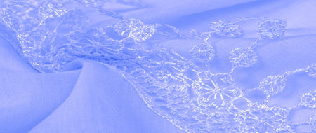 Spring blue silk with lace capes. Sleek, elegant azure silk or luxurious satin can be used as an...
